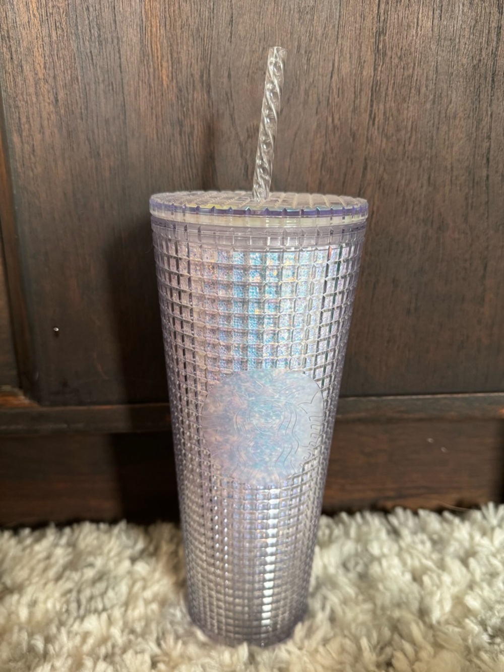 Starbucks China Space Silver Grid Disco Tumbler 24 oz